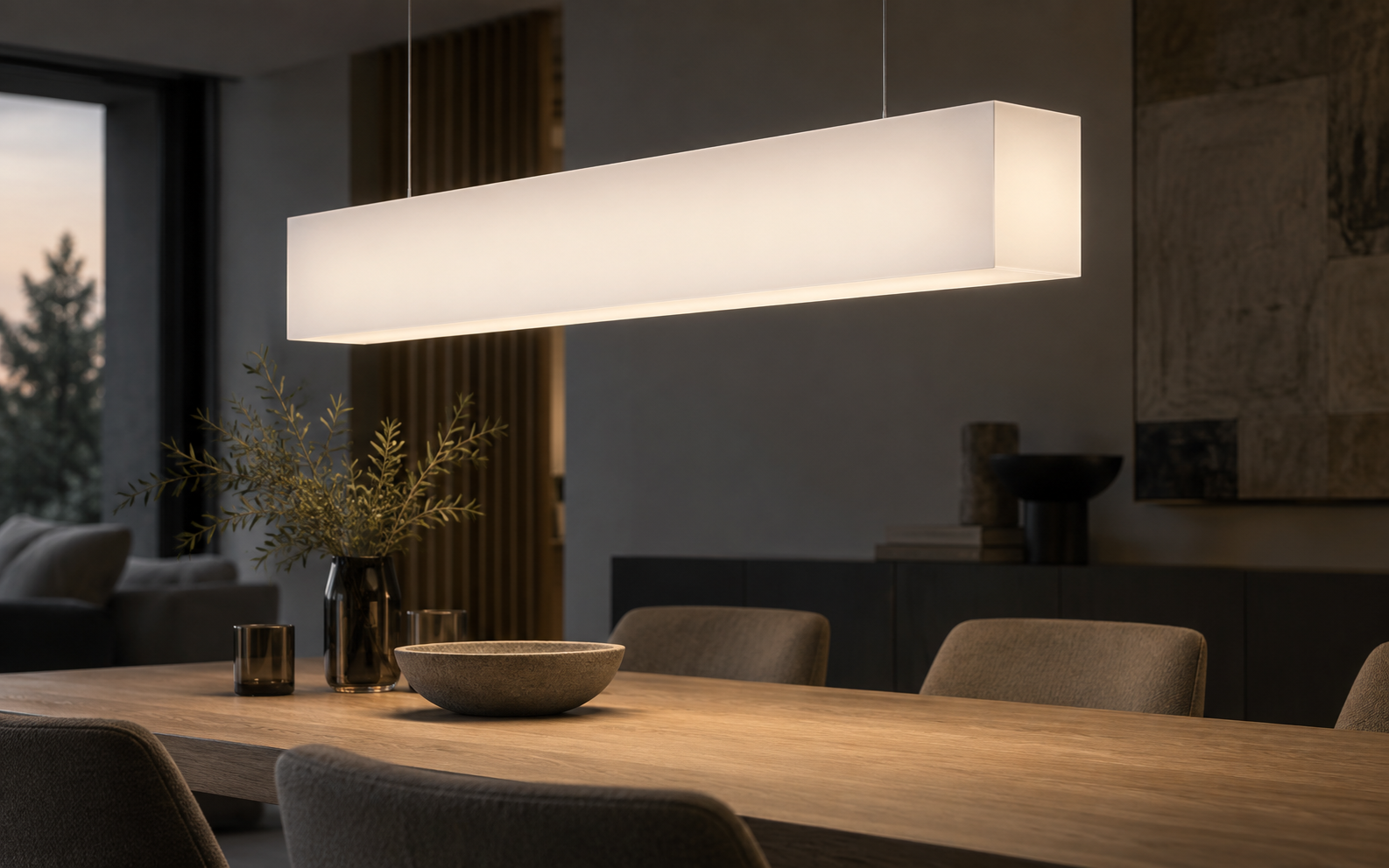 Satin-finished acrylic sheet for softly illuminated applications