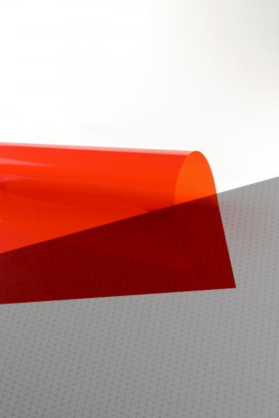 Feuilles PLEXIGLAS® Rouge 3F005 Film Transparence lumineuse transparent