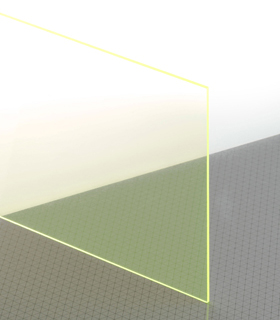 PLEXIGLAS® GS Gelb 1C50 GT Platte Blickdurchlässig transparent fluoreszierend UV absorbierend