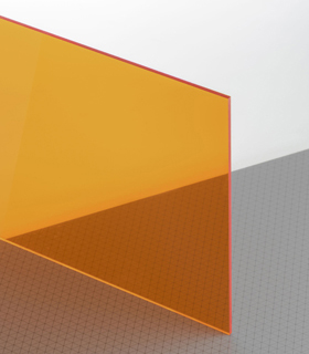 PLEXIGLAS® GS Orange 2C04 GT Platte Blickdurchlässig transparent hochglänzend UV absorbierend