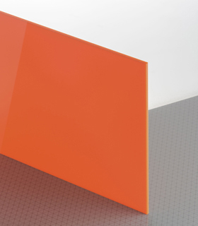 PLEXIGLAS® GS Orange 2H02 GT Platte lichtdurchlässig transluzent hochglänzend UV absorbierend