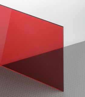 PLEXIGLAS® GS Rot 3C01 GT Platte Blickdurchlässig transparent hochglänzend UV absorbierend