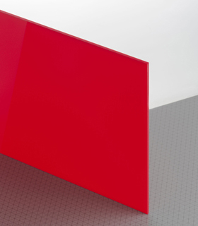 PLEXIGLAS® GS Rot 3H25 GT Platte lichtdurchlässig transluzent hochglänzend UV absorbierend