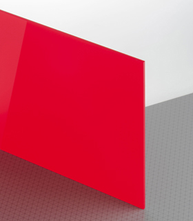 PLEXIGLAS® GS Rot 3H55 GT Platte lichtdurchlässig transluzent hochglänzend UV durchlässig