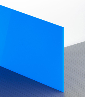 PLEXIGLAS® GS Blau 5H22 GT Platte lichtdurchlässig transluzent hochglänzend UV absorbierend