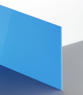 PLEXIGLAS® GS Blau 5H48 GT Platte lichtdurchlässig transluzent hochglänzend UV durchlässig