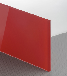 PLEXIGLAS® HiGloss Red 3M571 C1 Sheet translucent highgloss UV absorbent