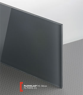 PLEXIGLAS® HiGloss Anthrazit 7M896 C1 Platte lichtundurchlässig opak hochglänzend UV absorbierend
