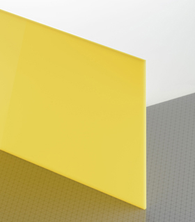 PLEXIGLAS® LED Gelb 1H74 GT Platte lichtdurchlässig transluzent hochglänzend