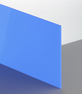 PLEXIGLAS® LED Blau 5H60 GT Platte lichtdurchlässig transluzent hochglänzend