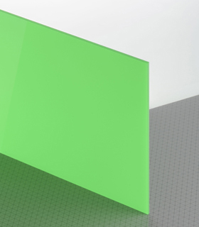 PLEXIGLAS® LED Grün 6H18 GT Platte lichtdurchlässig transluzent hochglänzend