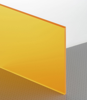 PLEXIGLAS® Satinice Orange 2C02 DC Platte Blickdurchlässig transparent matt UV absorbierend
