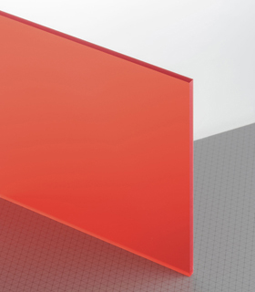 PLEXIGLAS® Satinice Strawberry 3C04 DC Platte Blickdurchlässig transparent matt UV absorbierend