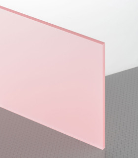 PLEXIGLAS® Satinice Melon Red 3H04 DC Platte lichtdurchlässig transluzent matt UV absorbierend