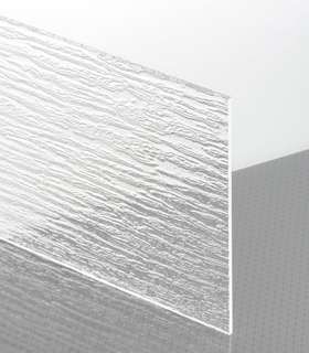 PLEXIGLAS® Textures Farblos 0A000 BO Platte Blickdurchlässig transparent strukturiert UV absorbierend