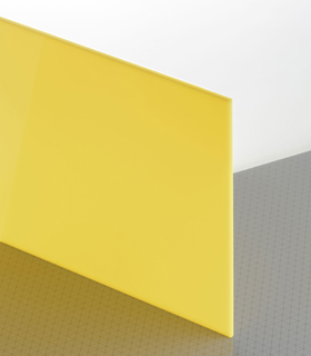PLEXIGLAS® XT Gelb 1N870 GT Platte lichtdurchlässig transluzent hochglänzend UV absorbierend