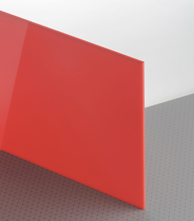 PLEXIGLAS® XT Rot 3N670 GT Platte lichtdurchlässig transluzent hochglänzend UV absorbierend