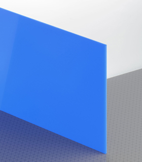 PLEXIGLAS® XT Blau 5N870 GT Platte lichtdurchlässig transluzent hochglänzend UV absorbierend