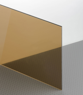 PLEXIGLAS® XT Braun 8A570 GT Platte Blickdurchlässig transparent hochglänzend UV undurchlässig UV100